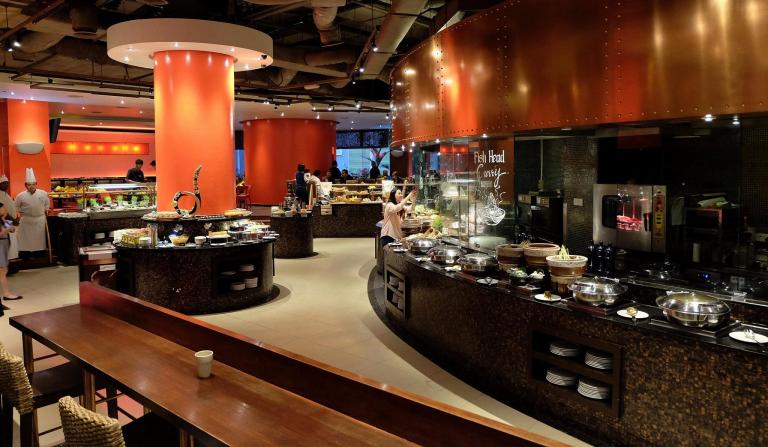 The interior is warm and inviting