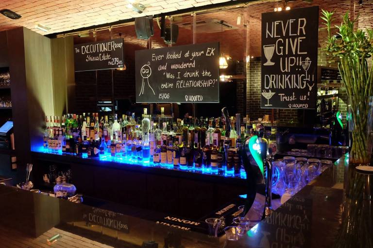 The well stocked bar