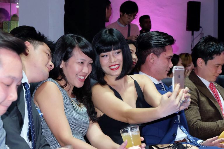 Xandria Ooi taking a selfie with her friends