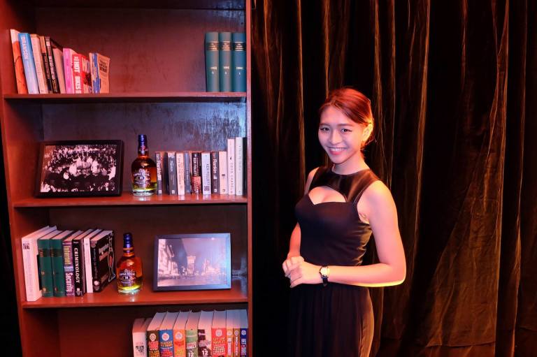 The secret doorway to the event was actually the bookshelf