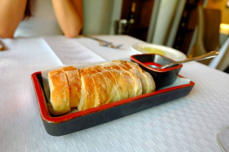 Some warm crusty bread to start off dinner