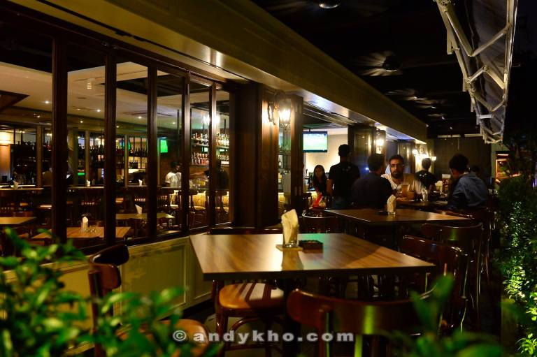 The outdoor dining section