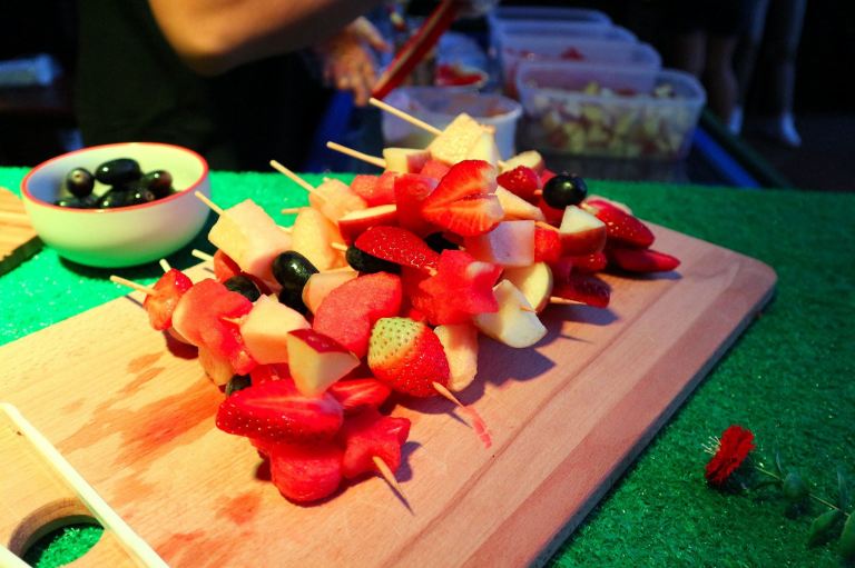 Loaded my Somersby apple cider up with fruits and my Somersby blackberry cider up with ice cream creating a float!