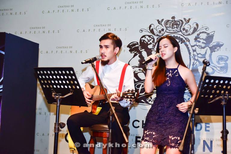 Michelle Leong and band mate serenading us