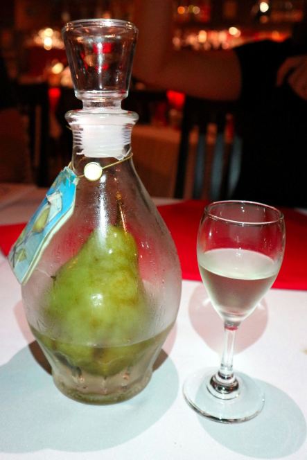Any idea how the pear got into the bottle? This one was pretty strong and not for light drinkers!