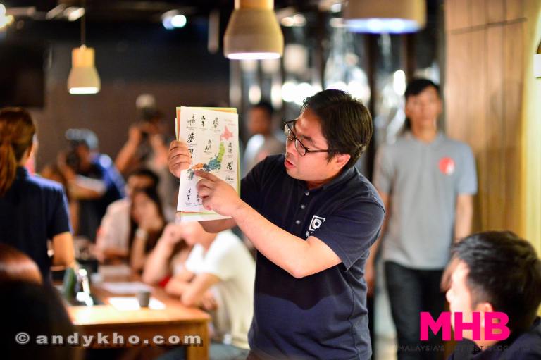 We were given an introduction to sake and its variants by the principal from Japan