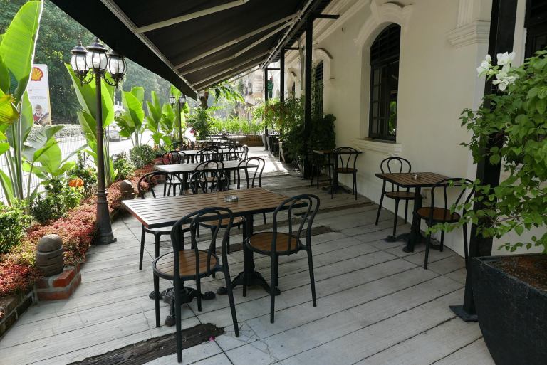 Al fresco dining area