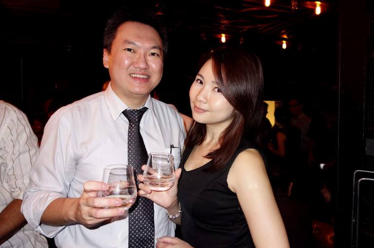 My partner in crime for the night. Later that night she got to make her own Glenlivet cocktail guided by the bartender.