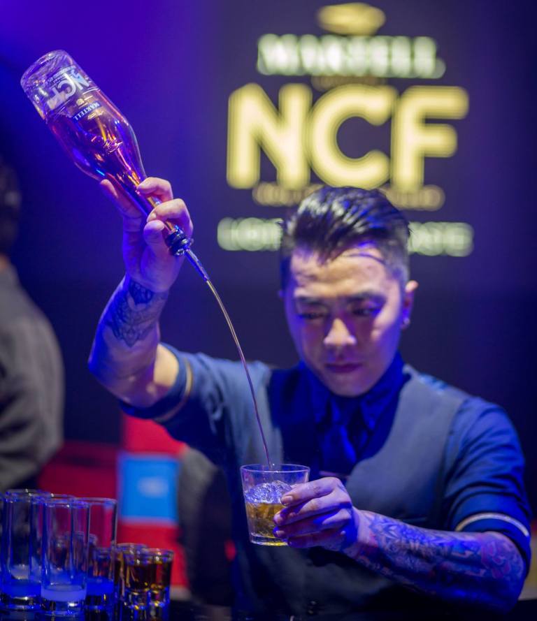 Mixologists in action