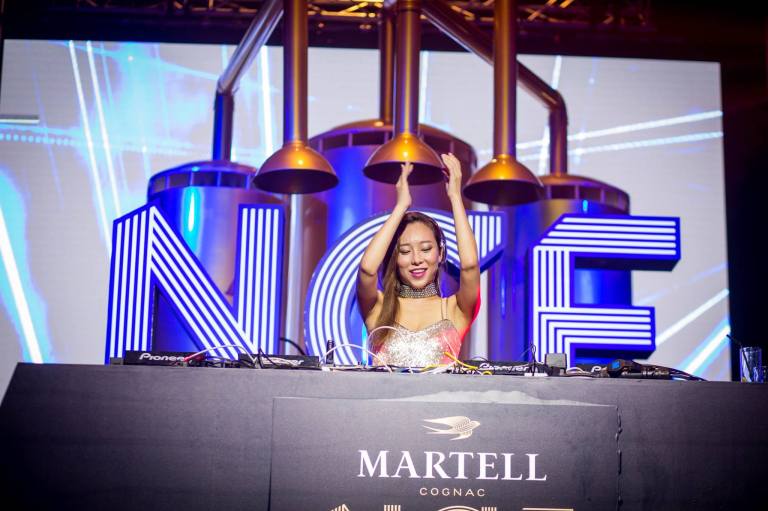 DJ Nikki on the decks