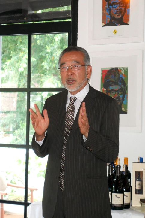 Welcome address by President of the 90 Plus Wine Club Jack Sakazaki