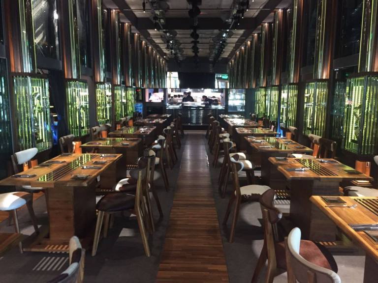 The very impressive and eye-catching interior of the restaurant