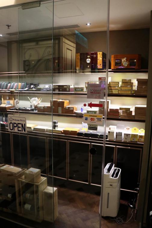 The restaurant also has a large selection of cigars