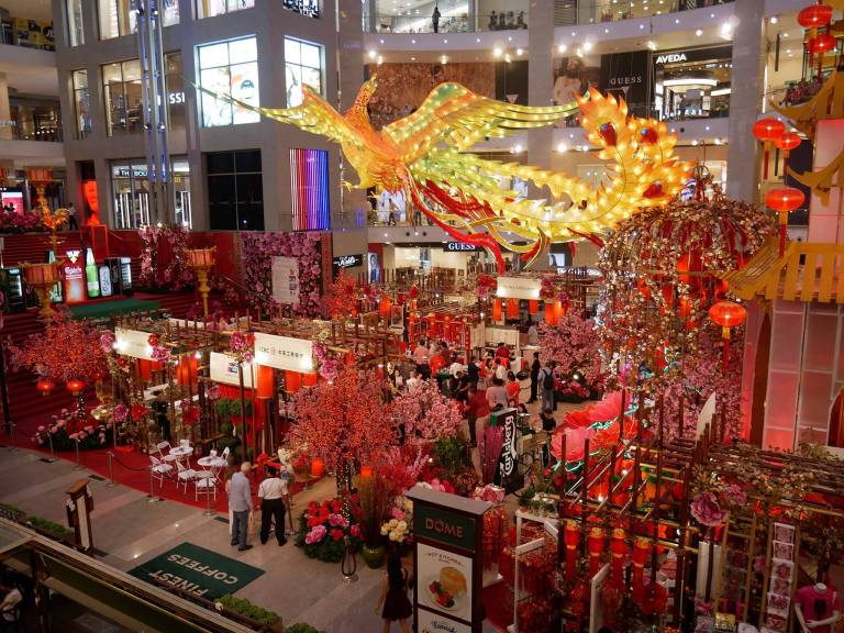 OK enough photos of food! Here's a photo of the Chinese New Year decorations at Pavilion Kuala Lumpur when I was there for Carlsberg's CNY launch recently.