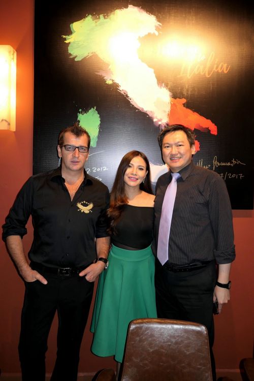 Tracy and me with Mr. Modesto Marini, the reknowned restaurantier behind Marini's on 57 and now Modi & Rosa