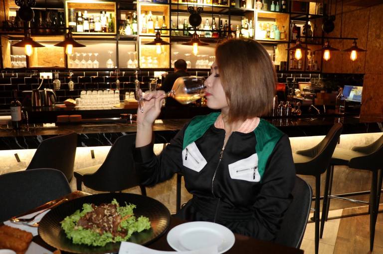 With my thirsty date