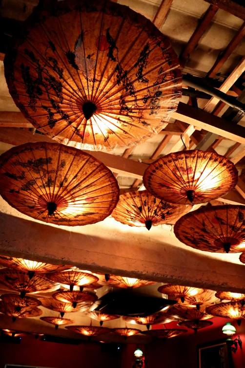 The most amazing decor in this section has to be the umbrellas...however it's going to be somewhat of a challenge taking a pic with them without a double chin ha ha!