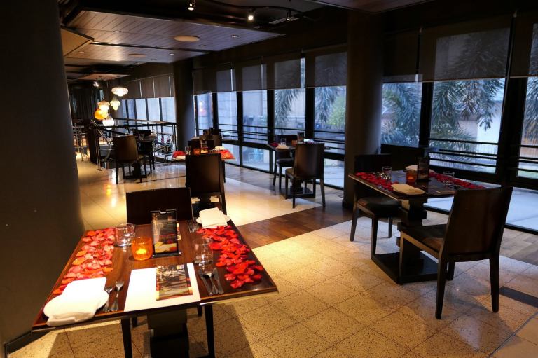 The tables will be decorated with rose petals for the Valentine's Day dinner