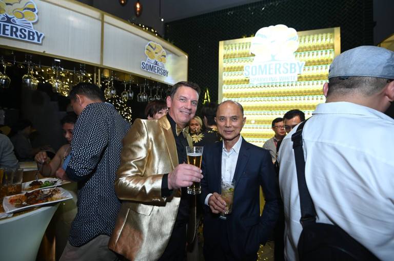 Managing Director of Carlsberg Malaysia Lars Lehmann with Dato Jimmy Choo