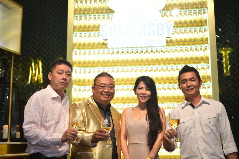 Carlsberg Malaysia Sales Director Gary Tan with guests Dato Casey Chua (on the far left), Alistiar (2nd from right) and friend