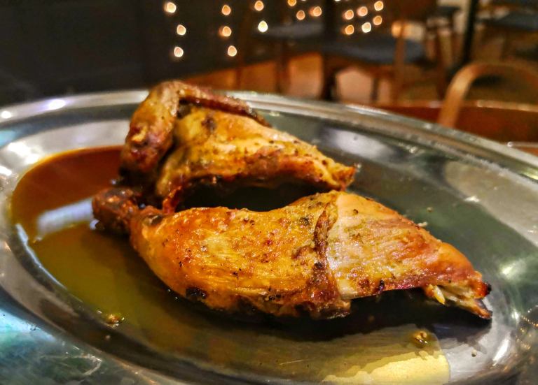 Roasted Chicken served with traditional chicken jus