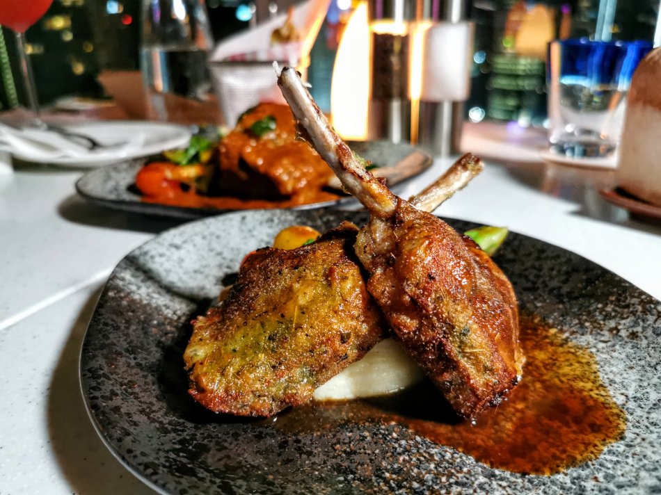 Asian-Herbs Crusted Lamb Chops Skybar Kuala Lumpur