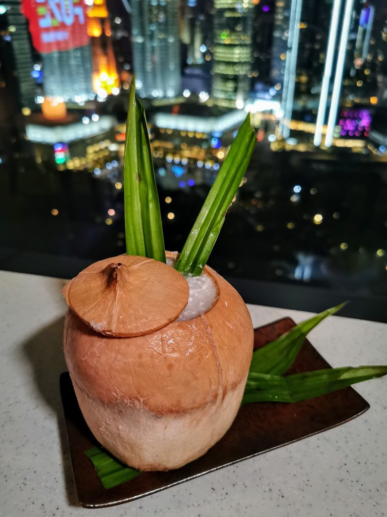 Coconut Pandan cocktail at Skybar Kuala Lumpur