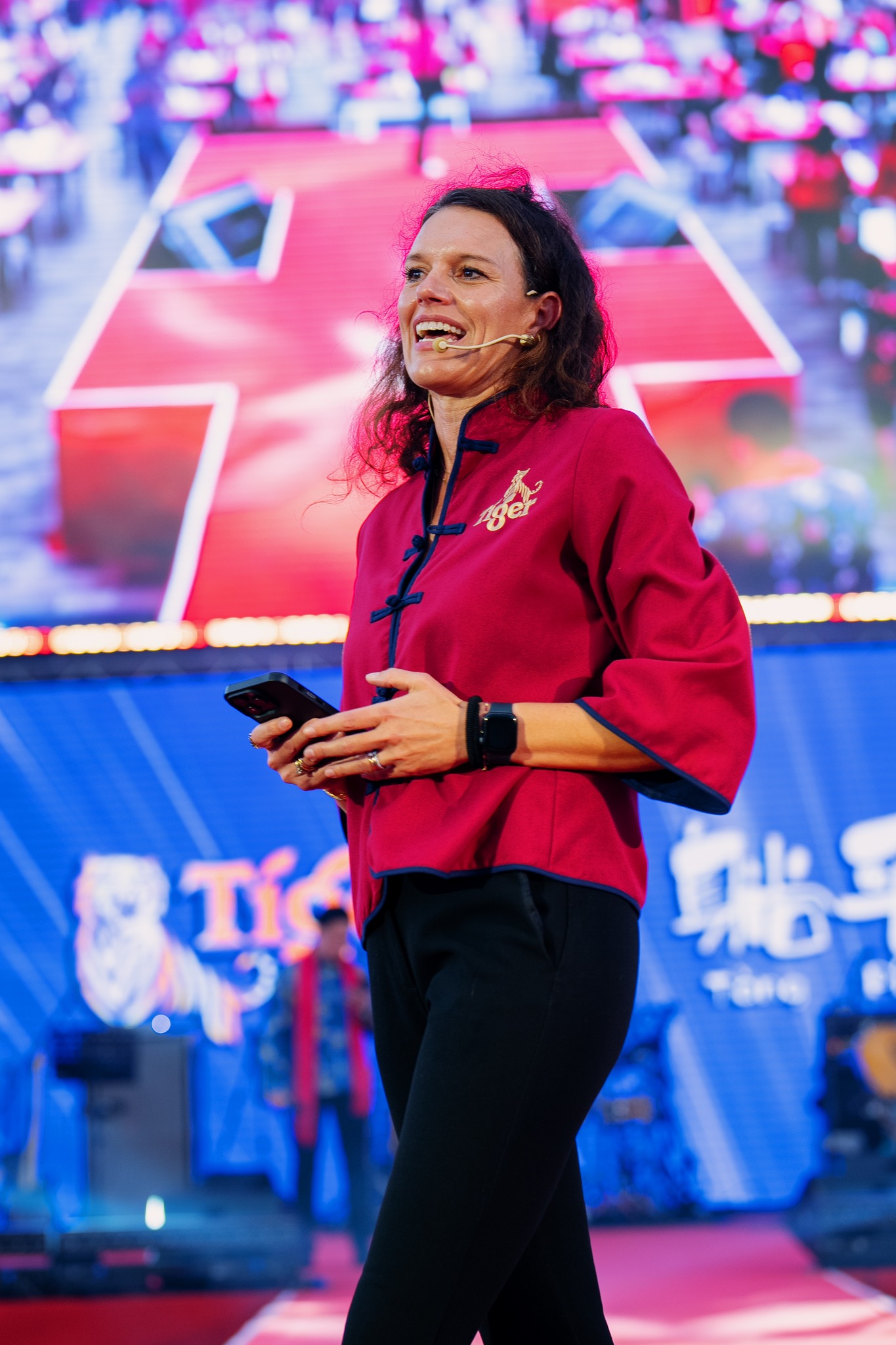 Willemijn Sneep, Marketing Director of Heineken Malaysia Berhad welcoming guests at Tiger Town